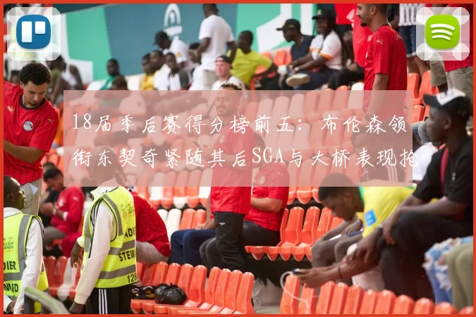 18届季后赛得分榜前五：布伦森领衔东契奇紧随其后SGA与大桥表现抢眼